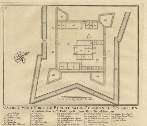 Antique Print of Fortresses in Indonesia by Valentijn '1726', view 3