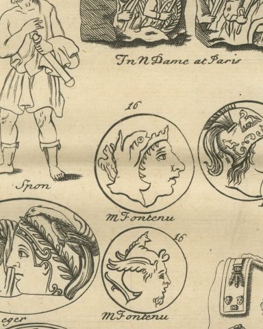 Barbarian Warriors of the Antonine Column, Helmets and Gems, 1722, close-up 2