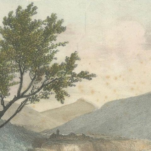 French Troops at the Fluvia Valley, Castellfollit, Napoleonic Wars Lithograph, close-up 3