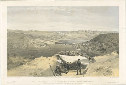Crimean War Lithograph Collection: Eight Views of Sevastopol Surroundings, 1855, view 4