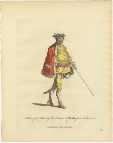 Colonel of the Pandours and Master of the Watch in 1742, Jefferys Plate, 1757, view 2
