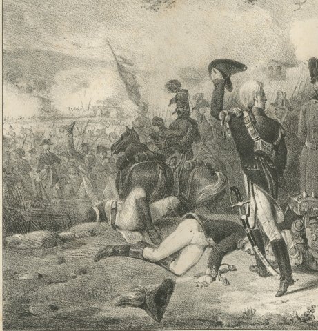 Crossing the Mincio, General Gardanne, Antique Madou Lithograph, 1827, close-up 1