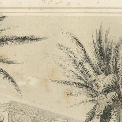 Antique Egyptian Infantry Guard Scene from Maximilian in Bavaria, 1846, close-up 3
