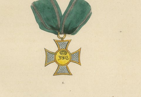Saxony Ernestine Line, Defender of the Fatherland Medals, Plate LXXVI, 1844, close-up 2