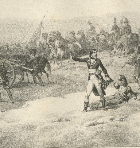 March in the Desert, Egypt, an Ocean of Sand, Antique Madou Lithograph, 1827, close-up 3