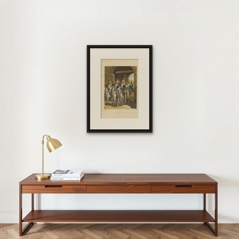 2E Regiment Dragonders 1849, Van de Weyer, 1900, shown framed on a wall