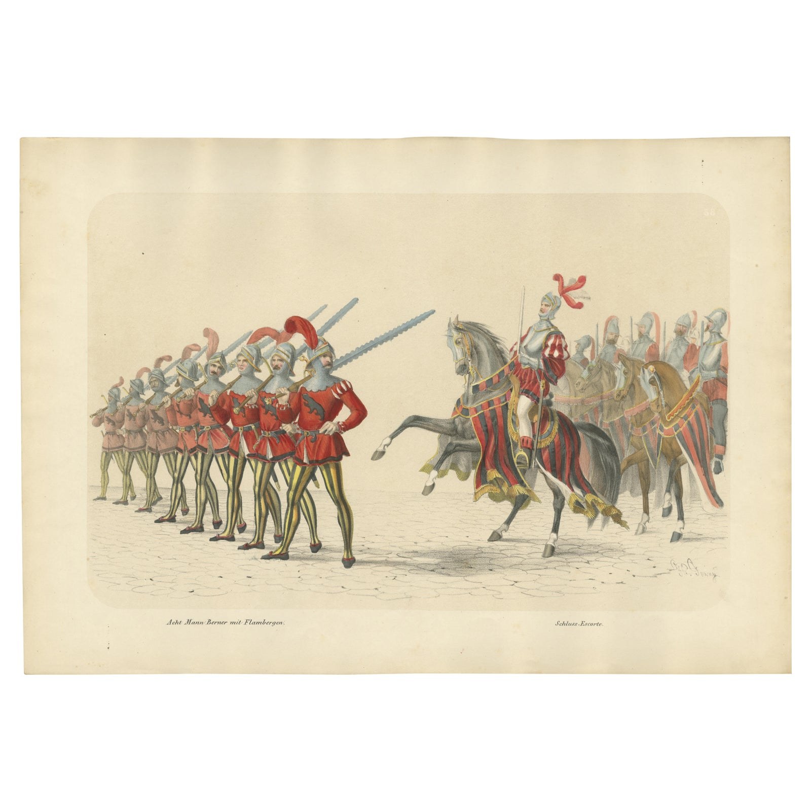 Bernese Elite, The Flamberge Guards and Grand Cavalcade, 1855