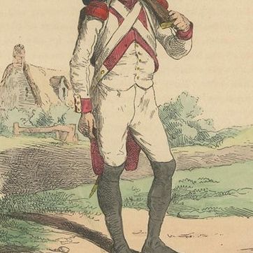 Set of 3 Antique Prints of Various Soldiers by Weber, '1843', close-up 1