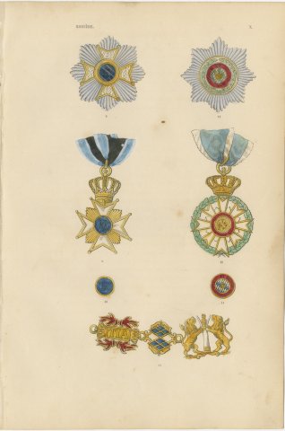 Orders of Bavaria, Military Order of Max Joseph and Civil Merit, Plate X, 1844, view 2