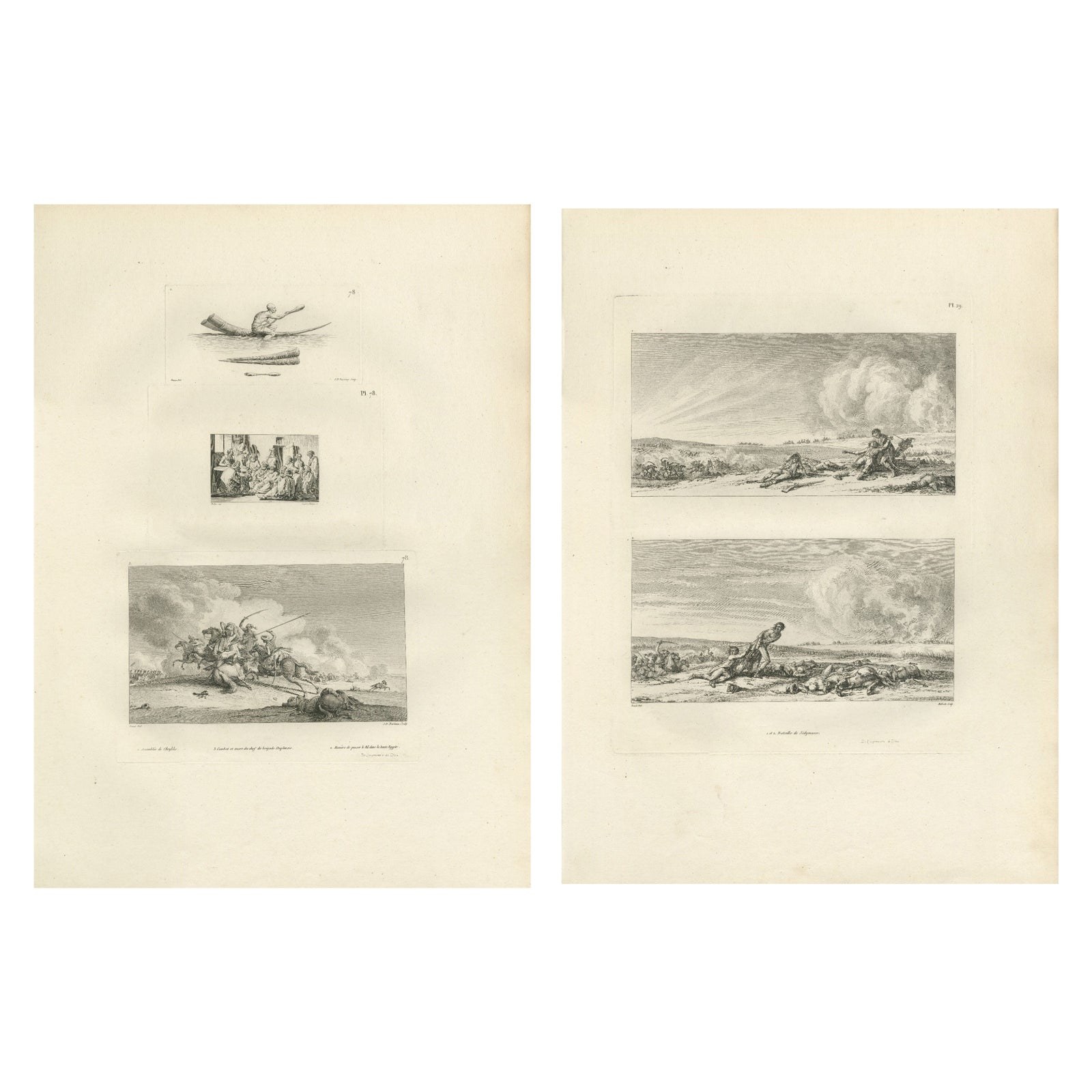 Napoleon’s Egyptian Campaign Battle Scenes, Denon Voyage Egypt Engravings 1802