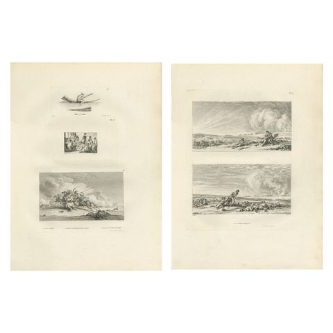 Napoleon’s Egyptian Campaign Battle Scenes, Denon Voyage Egypt Engravings 1802