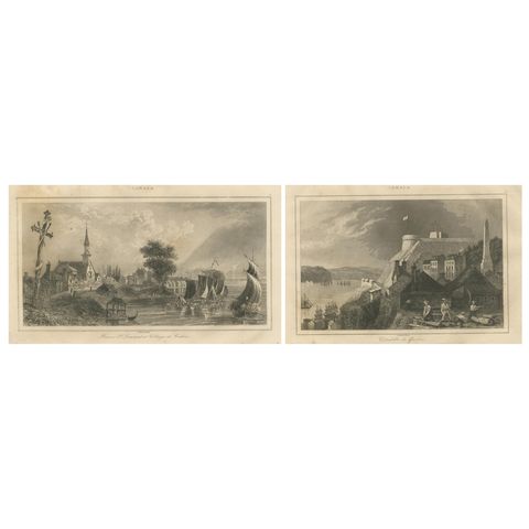 Village of Cedars and Quebec Citadel, Pair of 19th Century Canadian Views