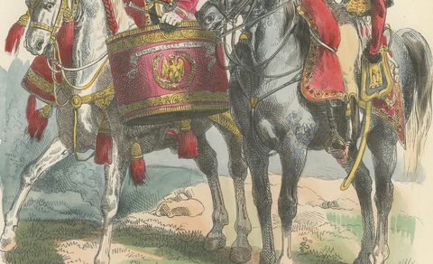 Polish Chevau-Légers Musicians, Imperial Guard, Napoleonic Uniforms 1843, close-up 2