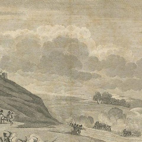 Antique Print of the Battle of Borodino by Le Beau, 'circa 1820', close-up 1
