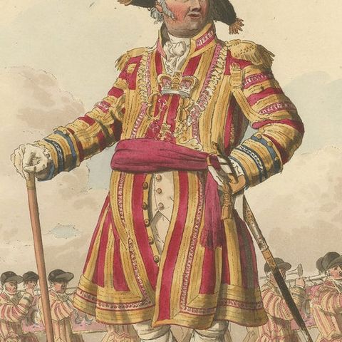 Yeoman of the Guard in Ceremonial Uniform, William Miller, London, ca.1805, close-up 3