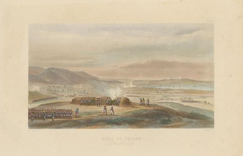 Antique Print of the Siege of Toulon 'circa 1860', view 2