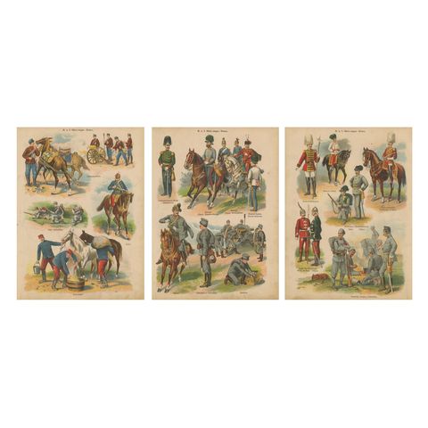 Austro-Hungarian Army Uniforms, Cavalry, Infantry, Artillery & Parade, 1890