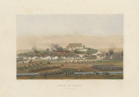 Antique Print of the Battle of Brienne 'circa 1860', view 2