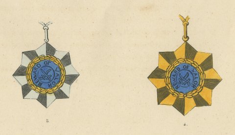 Baden and Great Britain, Order of British India, Plate LXXXIX, 1844, close-up 3