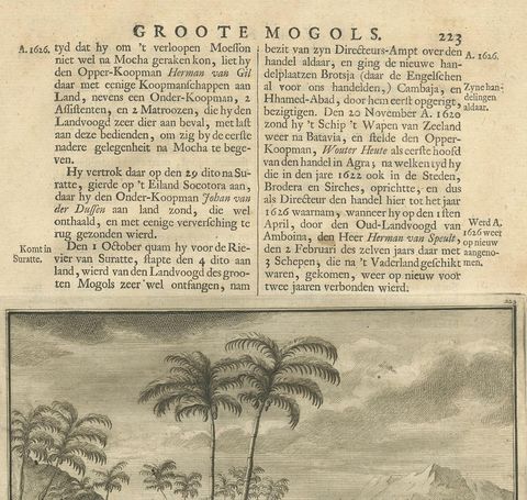 Antique Print of a Battle in the Mughal Empire by Valentijn, 1726, view 4