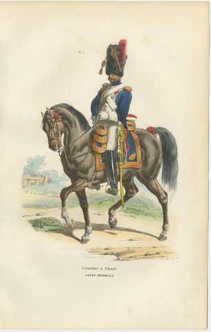 Napoleon Bonaparte Imperial Guard Cavalry Prints by Horace Vernet, 1843, view 3