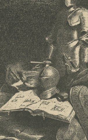 Chez Don Quichotte, Armor Still Life after Hippolyte Delanoy, circa 1880, close-up 3