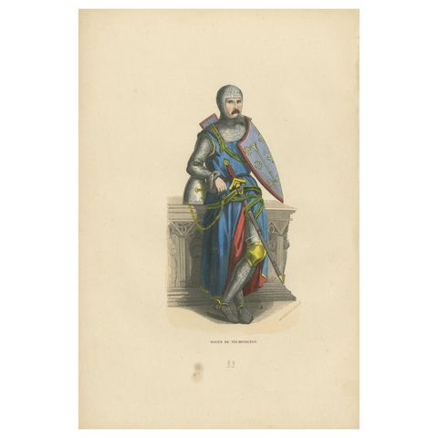 The Crusader's Rest: Sir Roger de Trumpington in Armored Repose, 1847