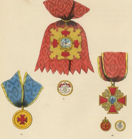 Orders of Russia, Saint Alexander Nevsky and Saint Anne, Plate LXV, 1844, close-up 2