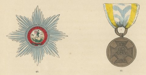 Hanover, King's German Legion Medal, Plate XL, Wood Engraving, 1844, close-up 2