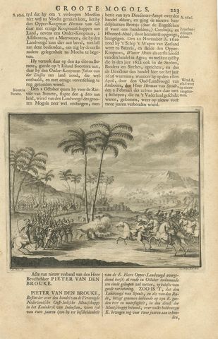Antique Print of a Battle in the Mughal Empire by Valentijn, 1726, view 2