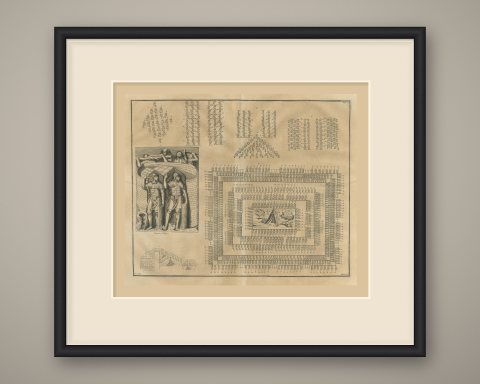 Roman Battle Formations and Legionaries from Trajan's Column, 1722, shown framed