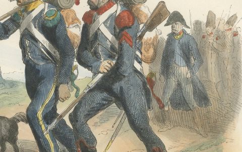 Napoleonic Light Infantry, Voltigeur and Carabinier, French Army, 1843, close-up 2