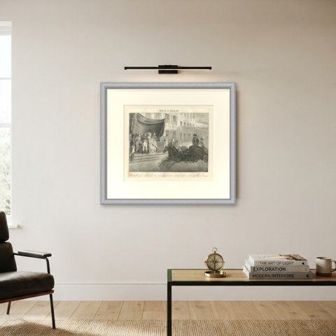 Festival at Milan, the Chariot Race, Antique Madou Lithograph, 1827, shown framed on a wall