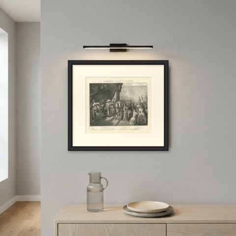 Reception by the Directory, Campo Formio, Antique Madou Lithograph, 1827, shown framed on a wall