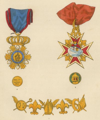 Orders of the Two Sicilies, Saint Januarius and Saint Ferdinand, Plate XXI, 1844, close-up 2