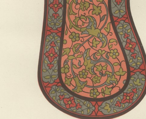 Moorish Spanish Saddle, Royal Armory of Madrid, Antique Print, 1851, close-up 3