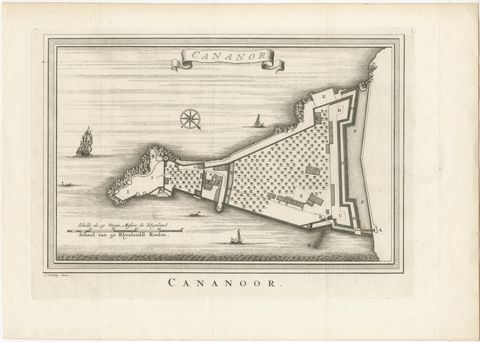 Antique Print of Cannanore Fort, Kerala, India, view 2