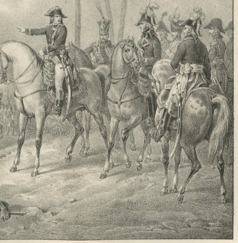 Battle of the Pyramids, Napoleon in Egypt, Antique Madou Lithograph, 1827, close-up 2