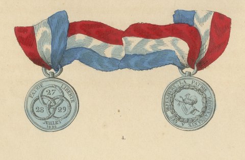 France, Legion of Honor and July 1830 Decorations, Plate XXXI, 1844, close-up 3
