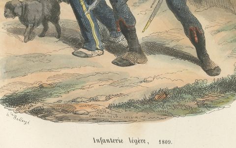 Napoleonic Light Infantry, Voltigeur and Carabinier, French Army, 1843, close-up 1