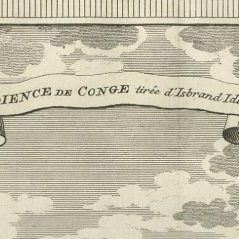 Antique Print of a Guard of Honour for the Farewell of Isbrand Ides, China, 1749, close-up 2