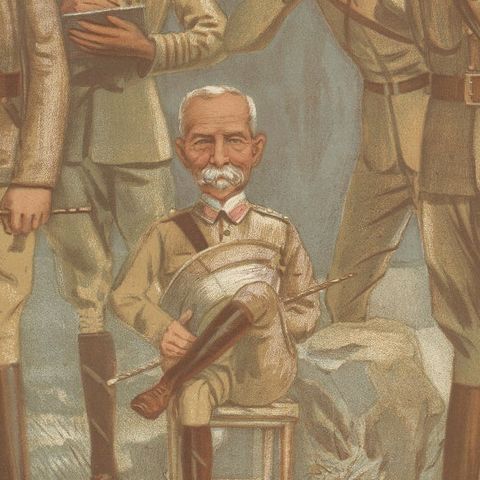 Vanity Fair Military Chromolithograph, Lord Roberts & Generals, Boer War, 1900, close-up 4