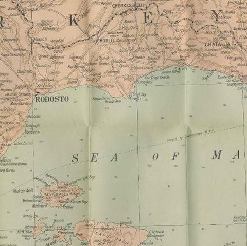 Daily Telegraph War Map 1877, Ottoman Empire, Balkans & Constantinople Antique, close-up 4