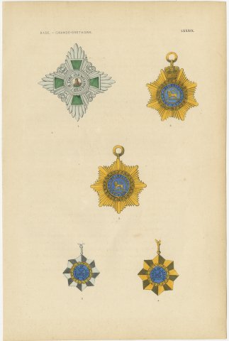 Baden and Great Britain, Order of British India, Plate LXXXIX, 1844, view 2