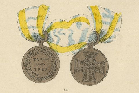 Hanover, King's German Legion Medal, Plate XL, Wood Engraving, 1844, close-up 3