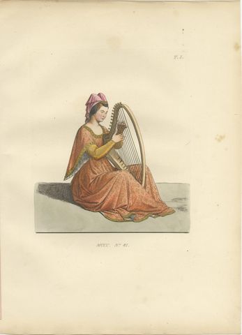 Noble Grace and Martial Power: Italian Aristocrats & French Knight, 1845 Print, view 4