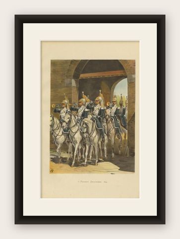 2E Regiment Dragonders 1849, Van de Weyer, 1900, shown framed