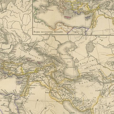 The World After the Battle of Corupedium: Hellenistic Kingdoms Map, 1880, close-up 4
