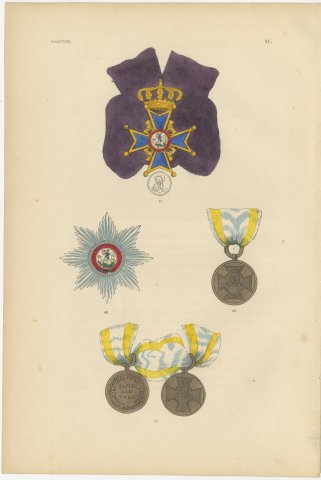 Hanover, King's German Legion Medal, Plate XL, Wood Engraving, 1844, view 2