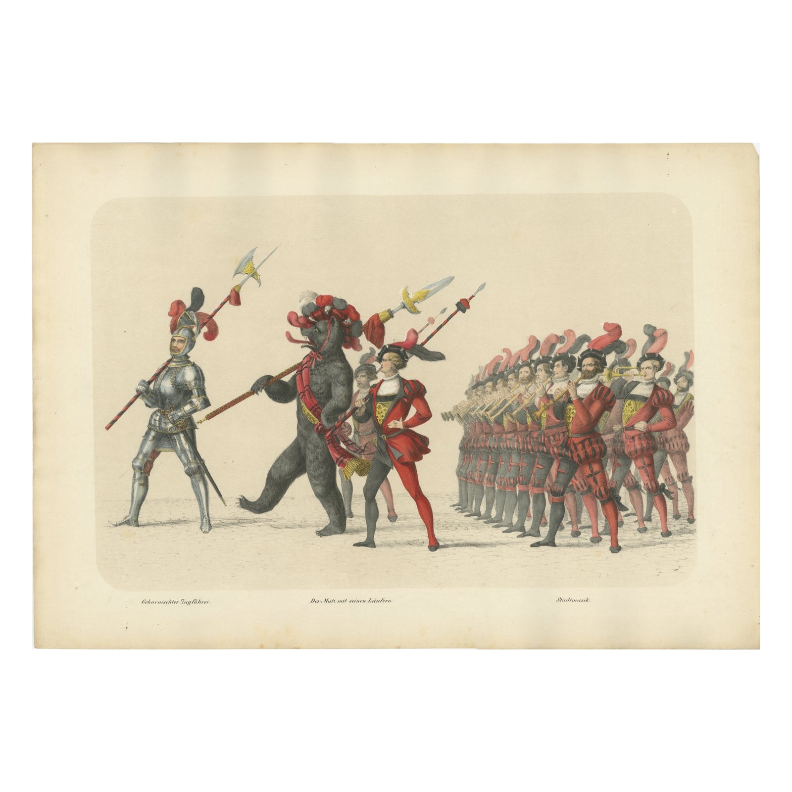 The Armored Leader and the Bear, A Unique Bernese Procession, 1855